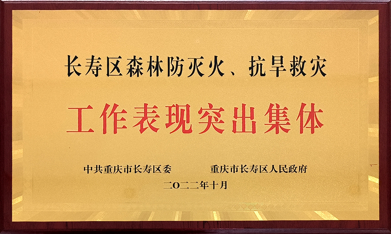長(zhǎng)壽區(qū)森林防滅火、抗旱救災(zāi)工作表現(xiàn)突出集體